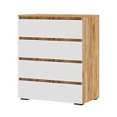 Комод Хелен КМ 02 802 4 ящика  (крафт золотой/белый)