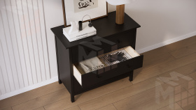 Комод КЫМОР 3 ящика черный