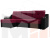 Угловой диван Сенатор левый угол (Бордовый\Черный)