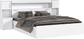 Кровать Басямиф с надстройкой 1,6 (белая)