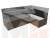 Кухонный угловой диван Классик правый 
угол (Серый\Коричневый)
