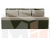 Кухонный прямой диван Метро (бежевый\зеленый)