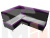 Кухонный уголок Стайл левый угол (Черный\Фиолетовый)