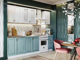 Кухня Ирина 2,0 белый/голубой