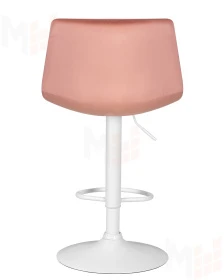 Стул барный DOBRIN TAILOR WHITE (пудрово-розовый велюр (MJ9-32))