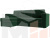 Угловой диван Принстон левый угол (Зеленый\Коричневый)