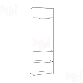 Шкаф для одежды Октава белый шагрень 13.338