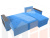 Угловой диван Дубай Лайт правый угол (Голубой)