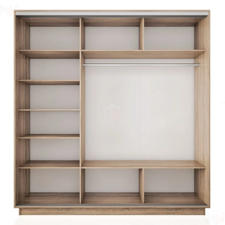 Шкаф-купе Экспресс трио 1 зеркало 2100 (Крафт табачный)