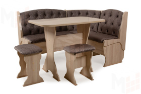 Кухонный уголок Орхидея Люкс (ясень/флок Графит)