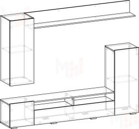 Гостиная МИЯ Ясень Анкор светлый - Ясень Анкор светлый