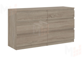 Комод Кастор 6 ящиков сонома