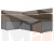 Кухонный угловой диван Классик левый угол (Коричневый\Серый)