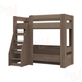 Кровать двухъярусная Симба шимо темный - кофе с молоком