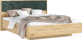  Ирис Кровать парящая 1,6м (ортопед металл) (Браш Мени Грин/Дуб Крафт, Дуб Крафт)