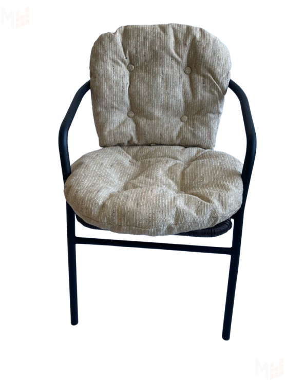 Кресло BISTRO с бежевой подушкой