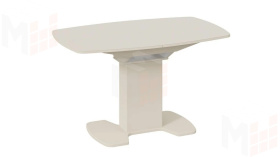 Стол обеденный Портофино - СМ(ТД)-105.02.11(1) Бежевое, Стекло бежевое матовое LUX