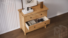 Комод КЫМОР 3 ящика светло-коричневый