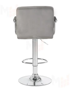 Стул барный DOBRIN KRUGER ARM (серый велюр (MJ9-75))