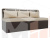 Кухонный прямой диван Метро (бежевый\коричневый)
