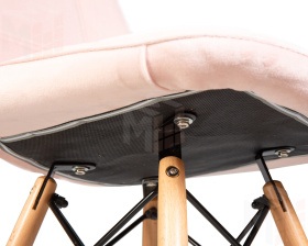 Стул обеденный DOBRIN BENNET (ножки светлый бук, пудрово-розовый велюр (HLR-39))