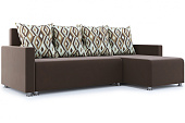 Угловой диван Челси (коричневый/узор)