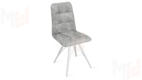 Стул Аспен К3 Белый матовый, Велюр Wellmart Silver
