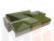 Угловой диван Венеция правый угол (Зеленый\Бежевый)