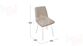 Стул Чили ромб СРП-052 Эмаль белый матовый, Beige (бежевый)