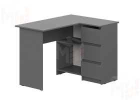 Стол угловой Денвер Графит серый