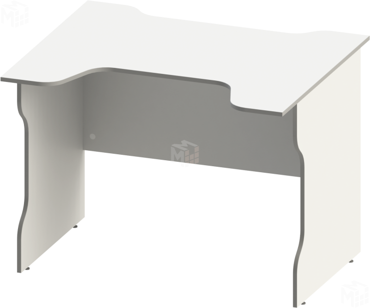 Стол компьютерный игровой ВАРДИГ K2 (белый/серебристый)