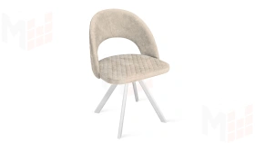 Стул Гэтсби К2 Белый матовый, Велюр Wellmart Dark Beige