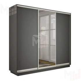Шкаф-купе Экспресс трио 1 зеркало 2100 (Серый диамант)