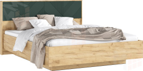 Ирис Кровать парящая 1,6м (ортопед дерево) (Браш Мени Грин/Дуб Крафт, Дуб Крафт)