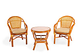 Комплект мебели из ротанга "Петани дуэт": два кресла и круглый столик 