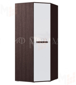 Шкаф Ким угловой (венге/белый глянец)