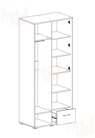 Шкаф двухдверный  Рэми