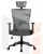 Офисное кресло для персонала DOBRIN NIXON (чёрный, серая сетка)