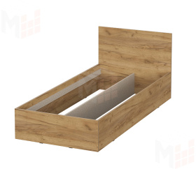 Кровать МСП-1 одинарная 0,9 x 2,0 Серия 2 Дуб Золотой