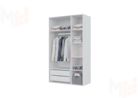 Шкаф Бостон 1200 (белый) 2 ящика