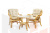Комплект мебели из ротанга "Макита дуэт": два кресла и круглый столик