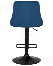 Стул барный DOBRIN JOSEPH BLACK (синий велюр (MJ9-117))