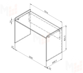 Стол письменный ДЕЛЬТА Сильвер 15.03