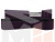 Кухонный угловой диван Тефида правый угол (Черный\Фиолетовый)