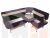 Кухонный угловой диван Альфа правый угол (Бежевый\Фиолетовый)
