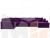 П-образный диван Майами правый угол (Фиолетовый)