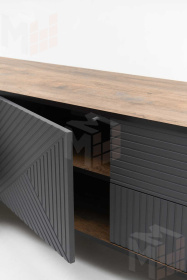 Тумба под ТВ Копенгаген с дверцей (дуб самдал/серый графит)