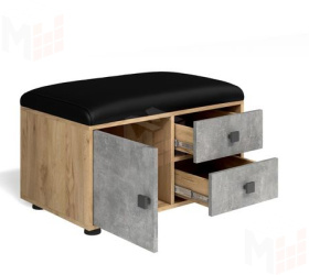 Обувница Мини-Лайт МЛ-5 Дуб крафт золотой/ателье светлое