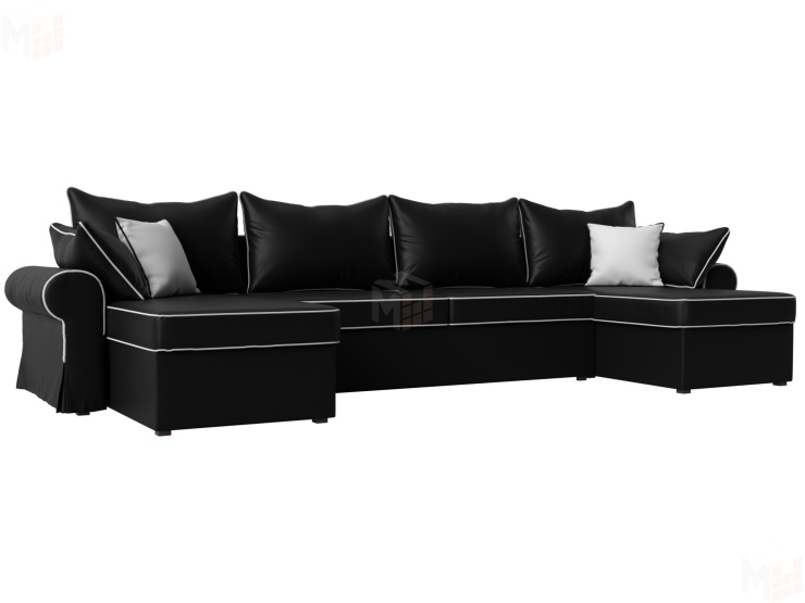 П-образный диван Элис (Черный)