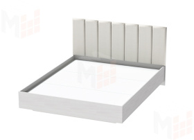 Кровать арт. 031 (Полосы) экокожа Sontex Milk (ЛН) 1600x2000